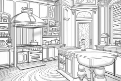art deco kitchen