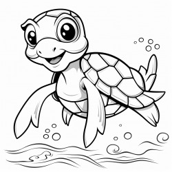 a turtle in water