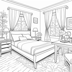 home interior design bedroom tranquil relaxing detailed aesthetic