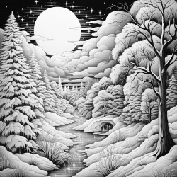 night sky in the winter