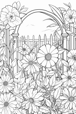 fantasy garden gates flowers