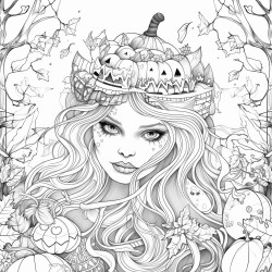 halloween pictures with a lot of leaves and flowers in the back ground