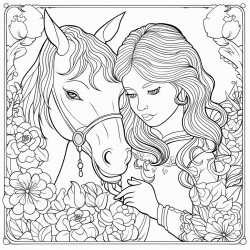 the photo as a coloring page