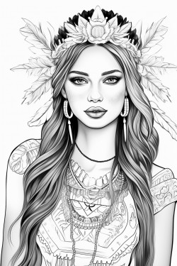 boho girl fashion model