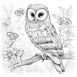 a whimsical forest owl