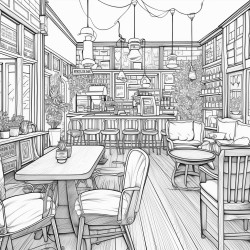 a cozy coffee shop