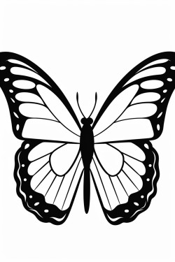 simple monarch butterfly no background