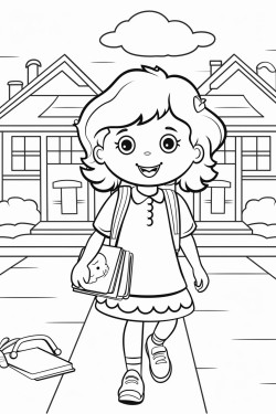 back to school coloring page for kids for grade 1