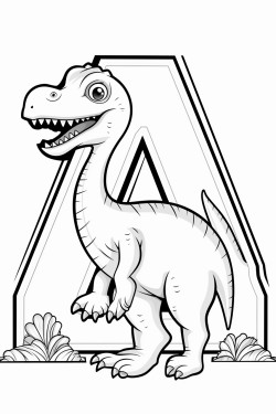 letter a shaped dinosaur