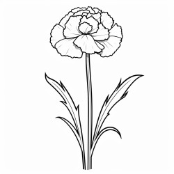 a long stemmed carnation