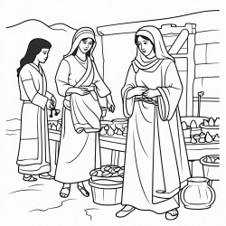 bible women selling cloth