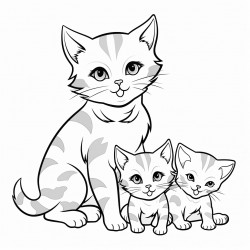 cat with kittens