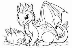 a dragon and around him lemons turmeric ginger