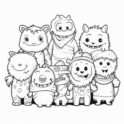 17monsters in cute pajamas