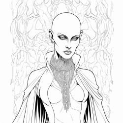tall bald male vampire short women sorceress