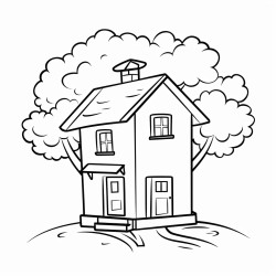 house next to tree