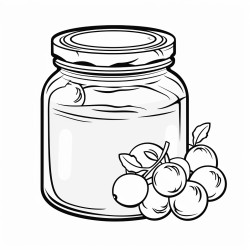 plum jam in a jar