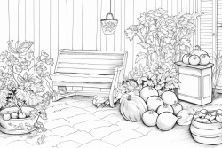 un jardin avec des citronniers