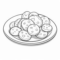a plate of cookies