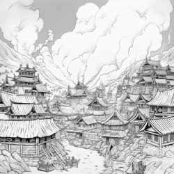 a fire kingdoms village