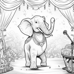 elephant singing at the karaoke