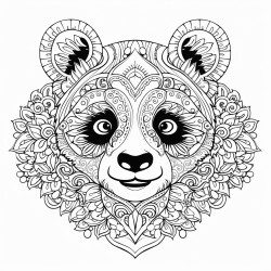 a panda made with mandala art