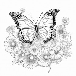 butterfly in field of flowers