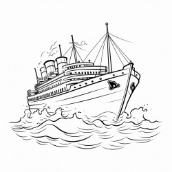 ship that is about to sink and half way in the water