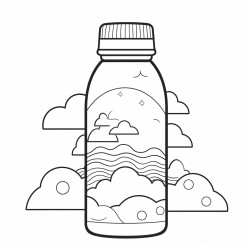 cozy themed water bottle