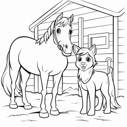 cat and horse stable
