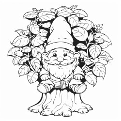 oak tree fantasy garden gnome baby