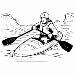 olympic canoe slalom female simple seen from a distance