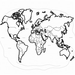 map of the world labeled map showing all the continents