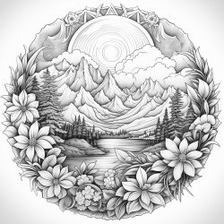 mandala in a mountains