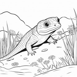 a newt in the forest