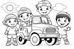 kids in play vehicles