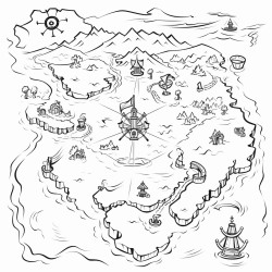 scary pirate map