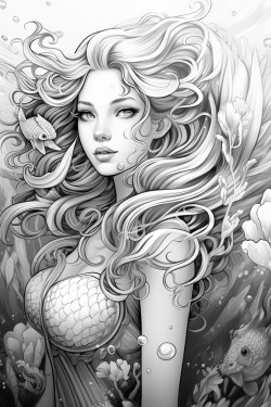 women stone mermaid