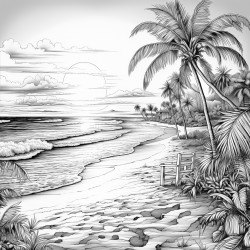 sunset at the beach