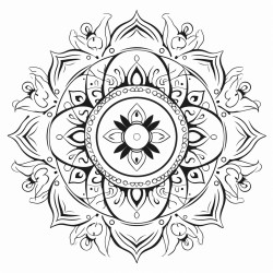 mandala spiritual and yoga with gratitude
