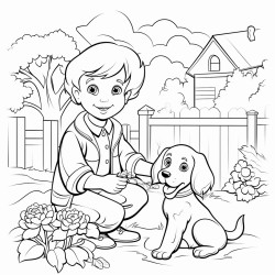 the photo as a coloring page