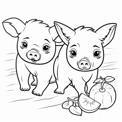 tomatoes whitk pigs kleurplaat