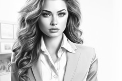 business woman turned to the side face not visible business suit documents in hand