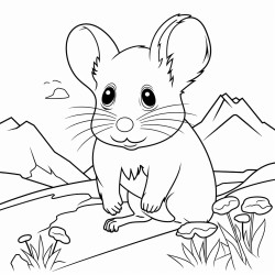 a cute icelandic field mouse