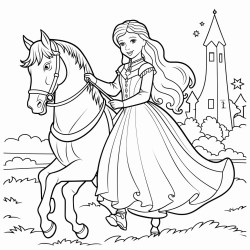 prinzessin auf einhorn