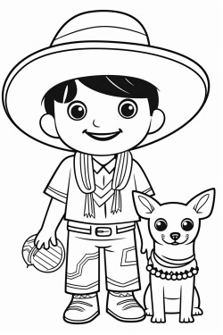 hombre con su perrita