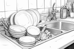 sink full of dishes