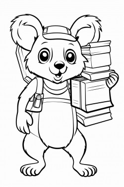 australian animal carrying library books