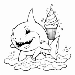 delfin con helado