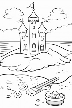 sand castles at the beach